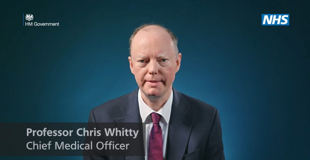 UK government: A message from Professor Chris Whitty